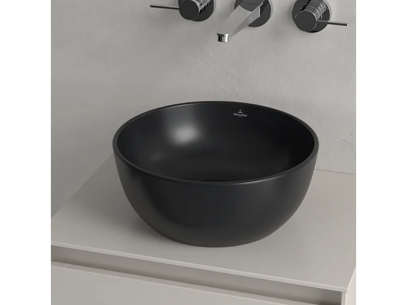 Vasque ronde à poser VILLEROY ET BOCH Artis 32,5cm Noir mat
