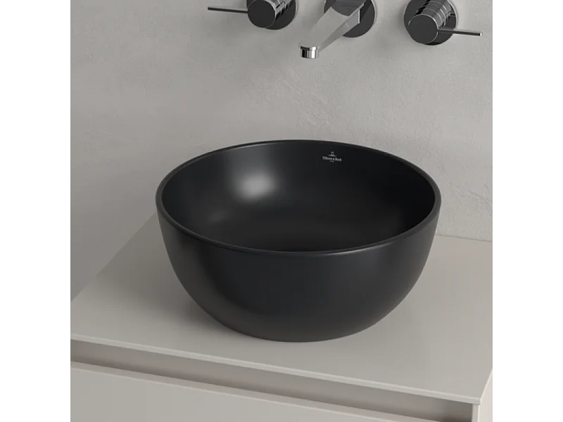 Vasque ronde à poser VILLEROY ET BOCH Artis 32,5cm Noir mat