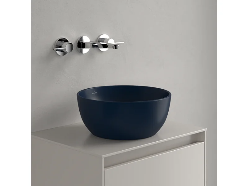 Vasque ronde à poser VILLEROY ET BOCH Artis 32,5cm Bleu Nightfall