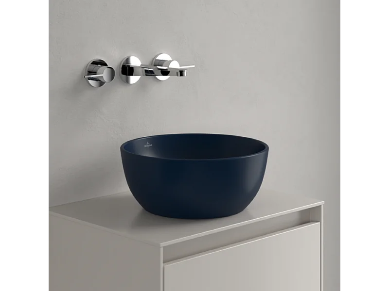 Vasque ronde à poser VILLEROY ET BOCH Artis 32,5cm Bleu Nightfall