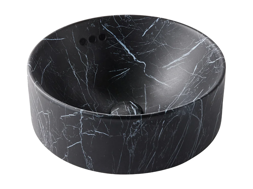 Vasque ronde à poser JACOB DELAFON Vox marbre noir orage + bonde