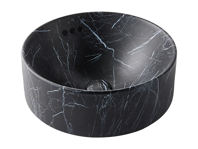 Vasque ronde à poser JACOB DELAFON Vox marbre noir orage + bonde