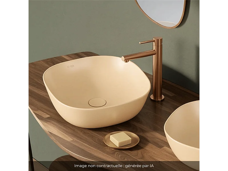 Vasque à poser rectangulaire VITRA Plural sable