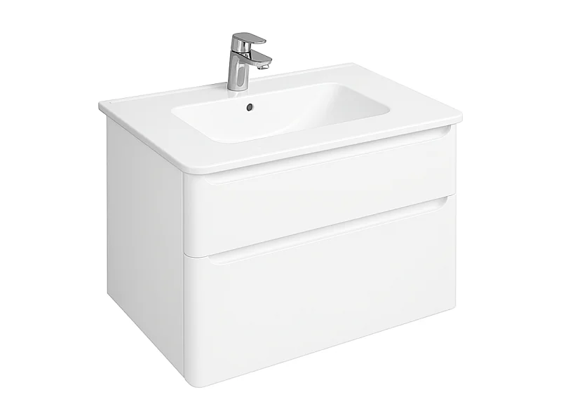 Meuble vasque supendu VITRA Sento Round 100cm Blanc brillant