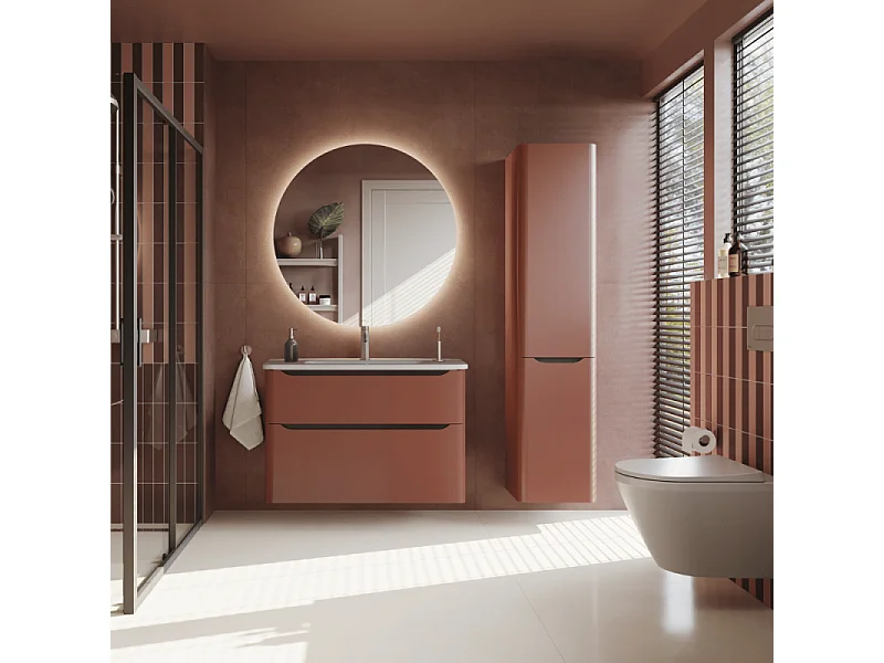 Meuble vasque supendu VitrA Sento Round 80cm Terracotta mat