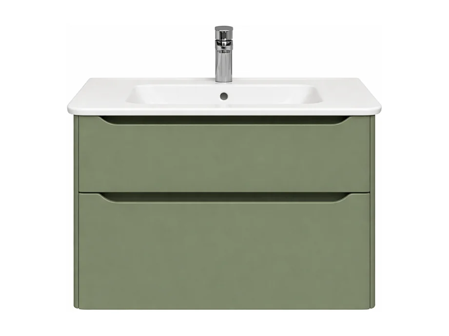 meuble vasque supendu VitrA Sento Round 80cm Vert mat