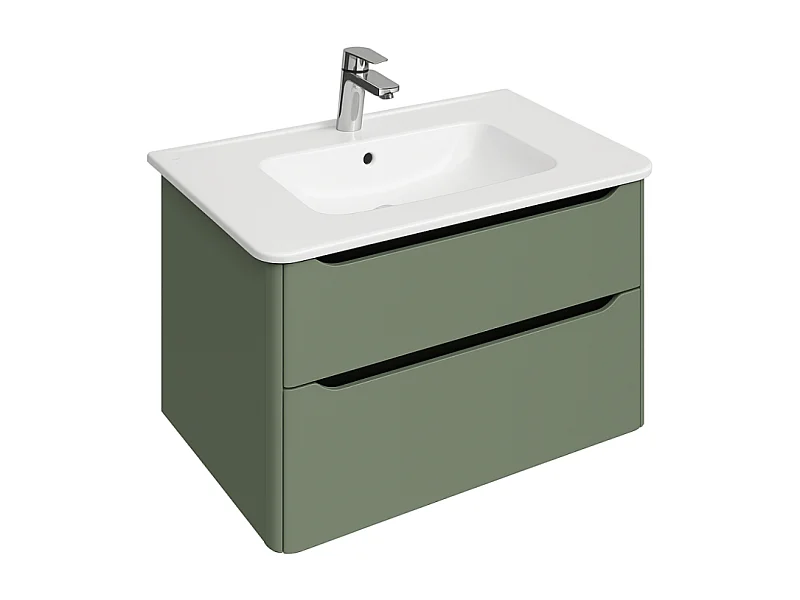 Meuble vasque supendu VITRA Sento Round 100cm Vert mat