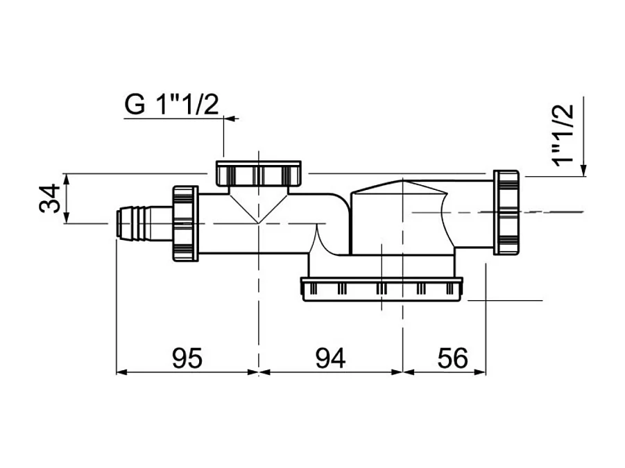 Siphon gain de place pour évier 1 bac WIRQUIN Espace D40
