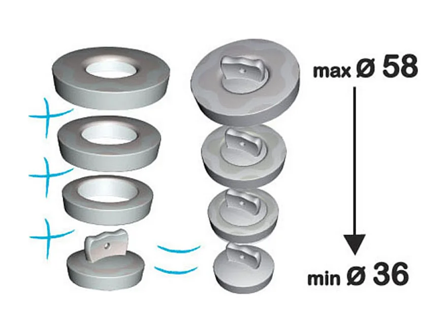 Bouchon universel pour évier, lavabo et baignoire WIRQUIN gris