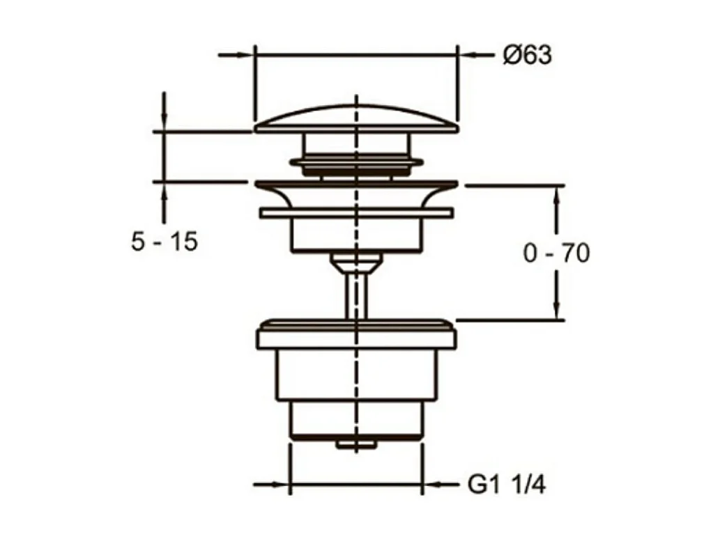 Bonde de vidage click JACOB DELAFON Laiton brossé