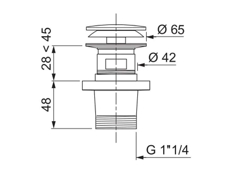 Bonde de lavabo Quick-clac WIRQUIN Inox