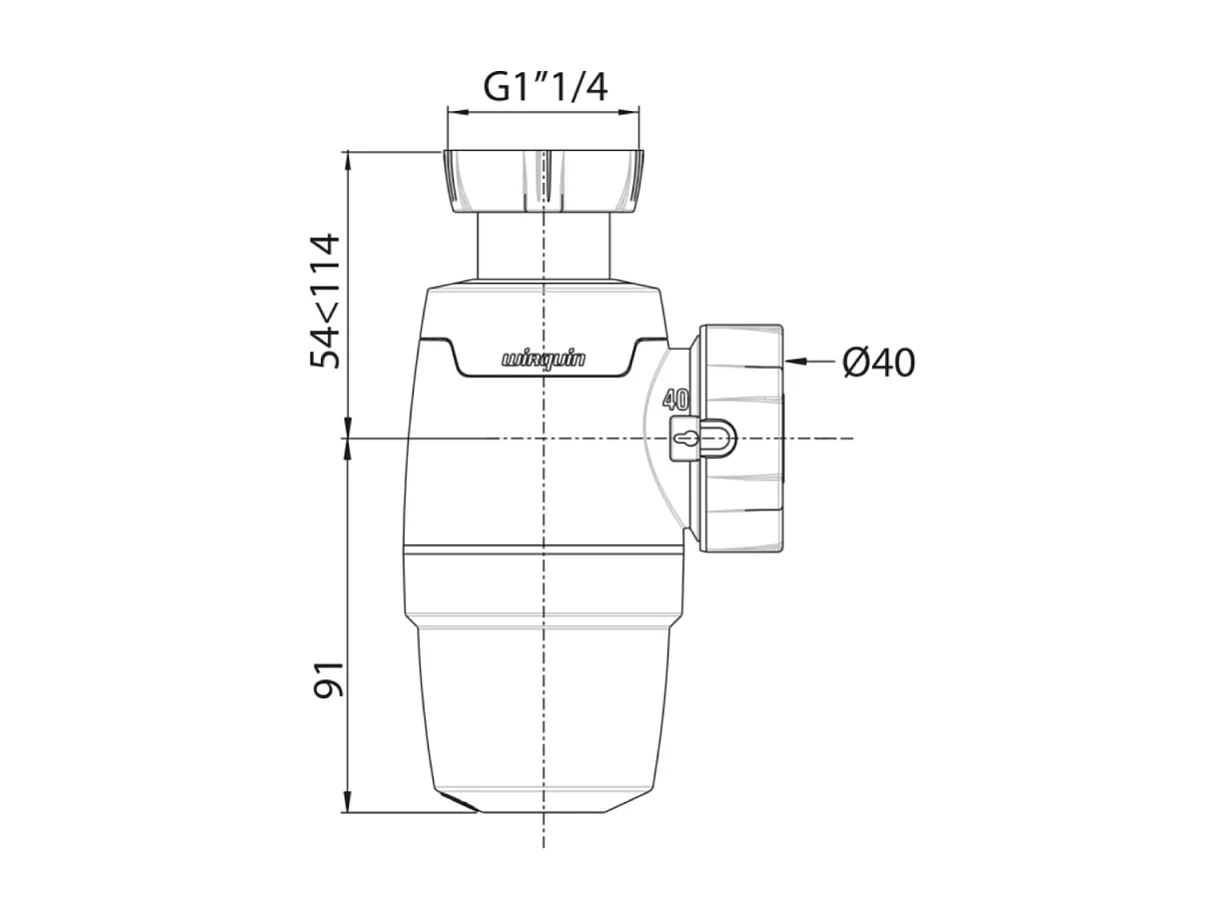 Siphon pour évier WIRQUIN Neo