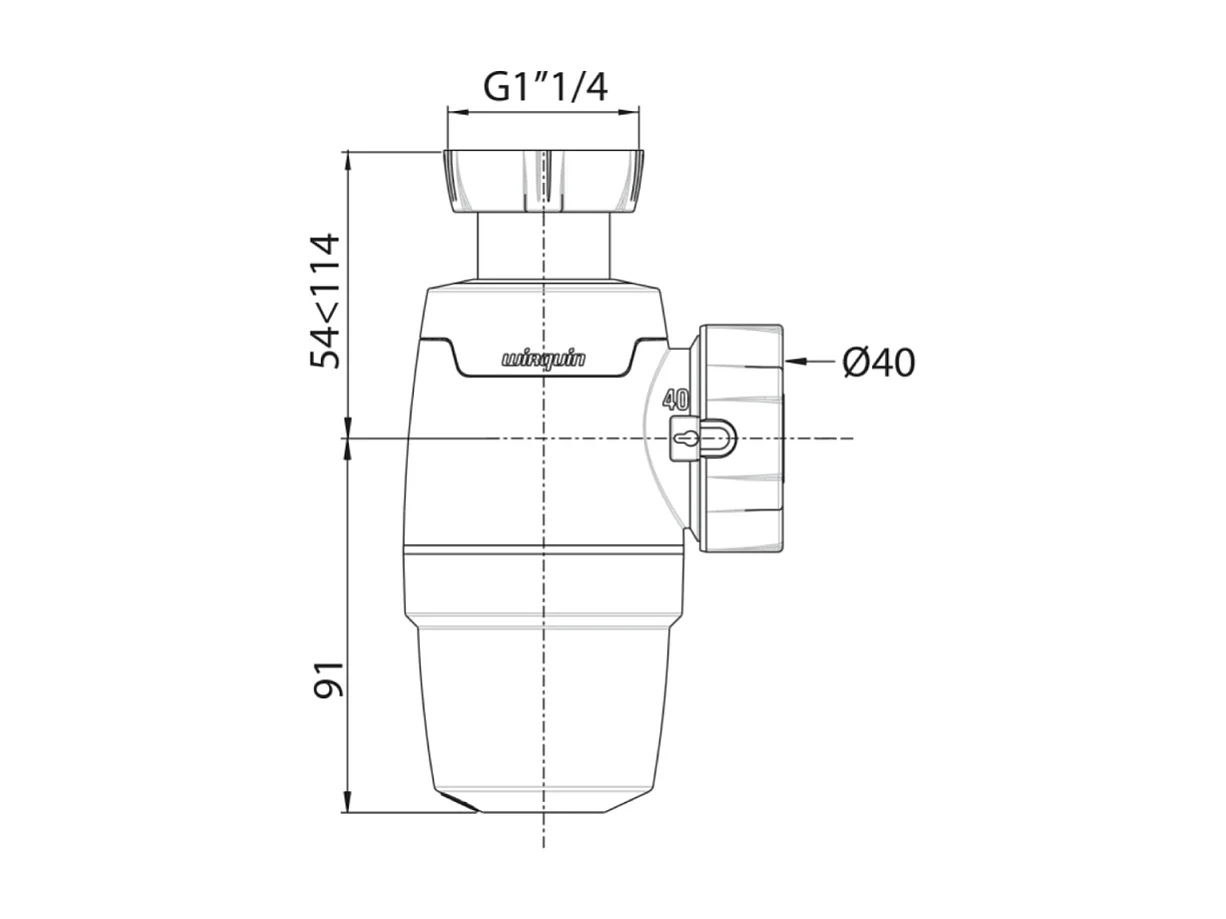 Siphon pour évier WIRQUIN Neo