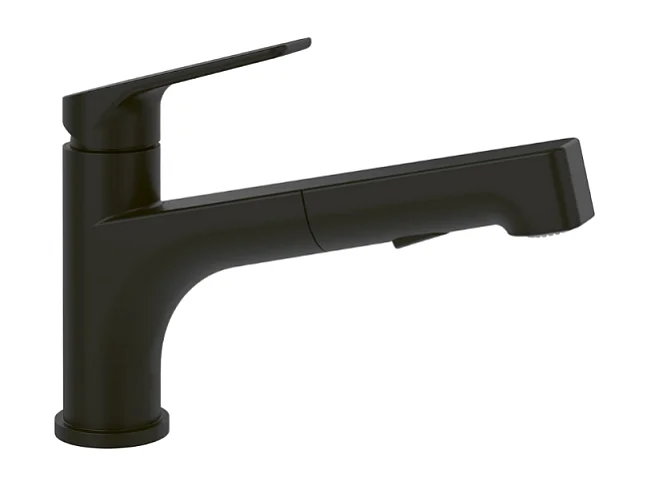 Robinet de cuisine avec douchette VILLEROY & BOCH Junis Shower Noir mat