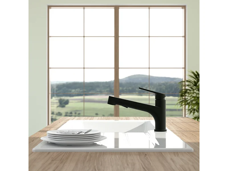 Robinet de cuisine avec douchette VILLEROY & BOCH Junis Shower Noir mat