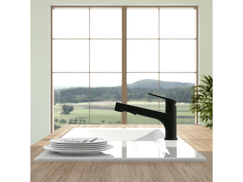 Robinet de cuisine avec douchette VILLEROY & BOCH Junis Shower Noir mat