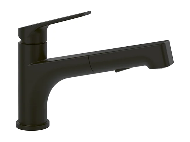 Robinet de cuisine avec douchette VILLEROY & BOCH Junis Shower Noir mat