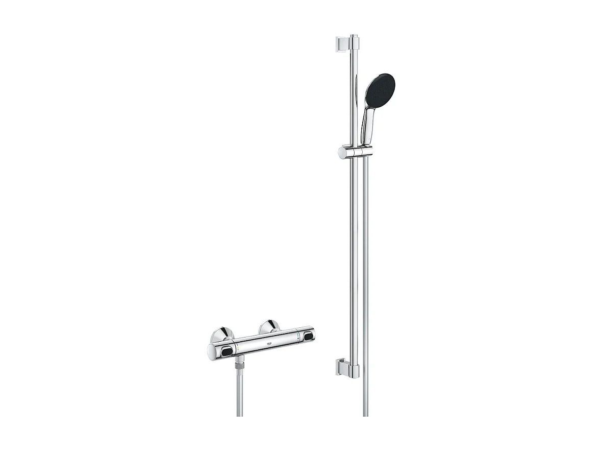 Ensemble de douche thermostatique GROHE Precision Flow 1 jet chromé