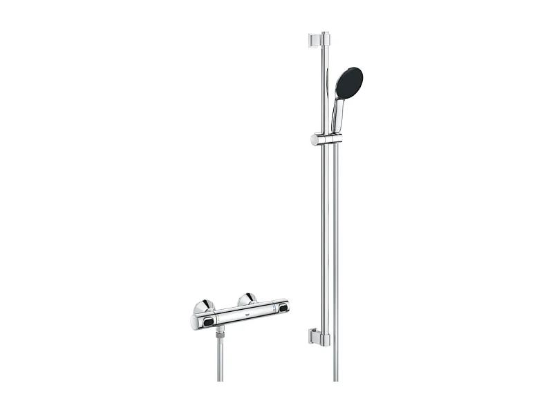 Ensemble de douche thermostatique GROHE Precision Flow 1 jet chromé