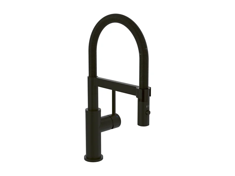 Robinet de cuisine avec douchette VILLEROY & BOCH Steel Expert Compact Noir mat