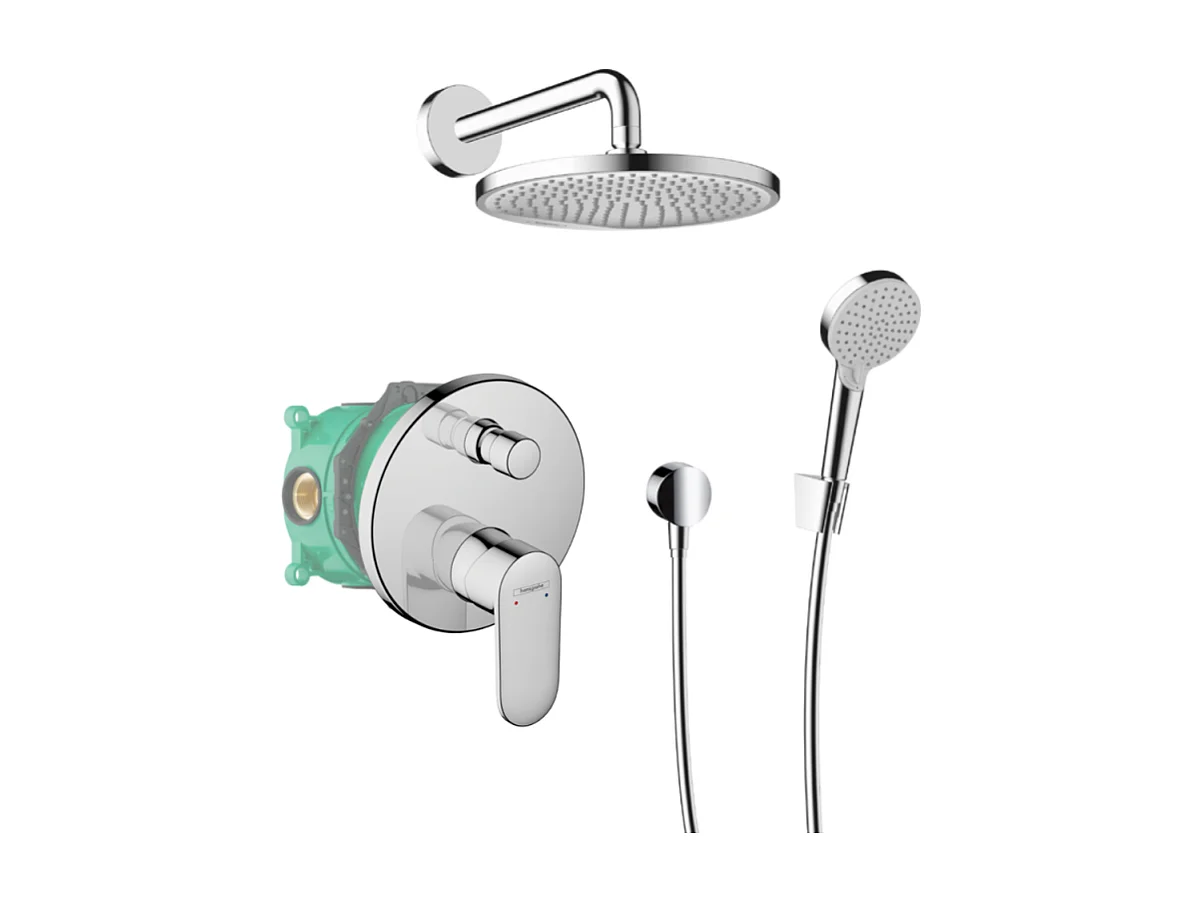 HANSGROHE Pack encastré avec mitigeur mécanique Focus chromé