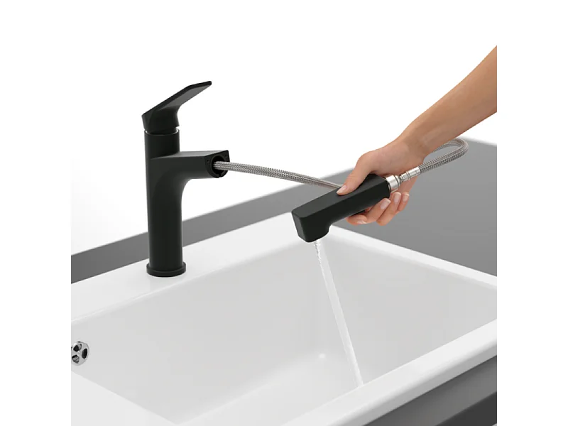 Robinet de cuisine avec douchette VILLEROY & BOCH Junis Sky Shower Noir mat