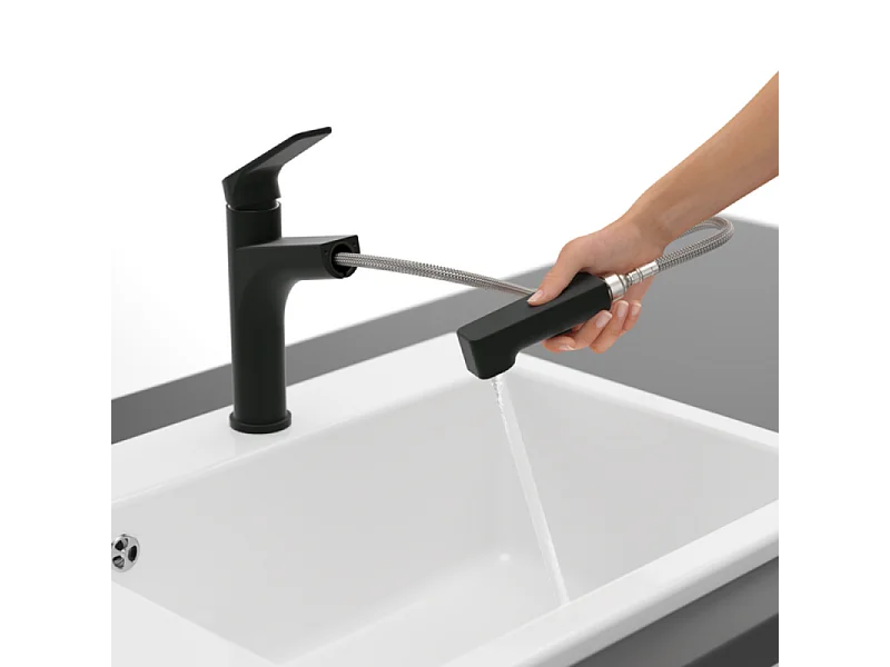 Robinet de cuisine avec douchette VILLEROY & BOCH Junis Sky Shower Noir mat
