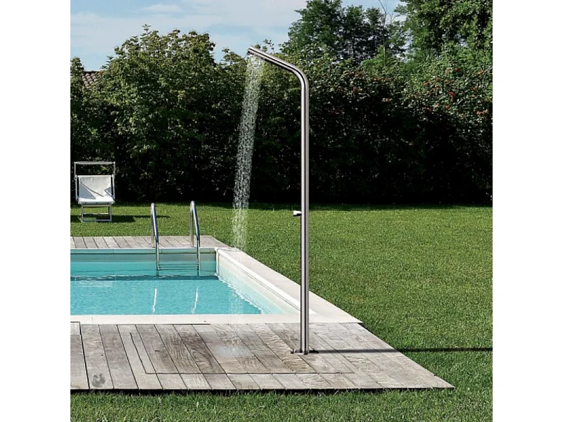 Colonne de douche extérieure progressive CRISTINA ONDYNA Inox 316 alimentation par le sol en inox
