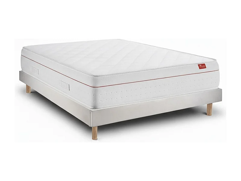 Conjunto Deluxe Ortopédico e Kit em Madeira Milano Cement Tamanho 200 x 80 cm Altura 57 cm