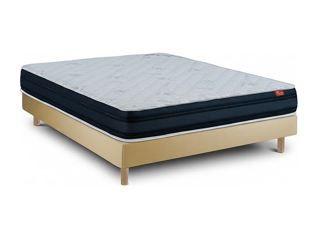 Conjunto Viscoflex Ortopédico  y Sommier 15cm Bege Talla 190 x 90 cm Altura 52 cm