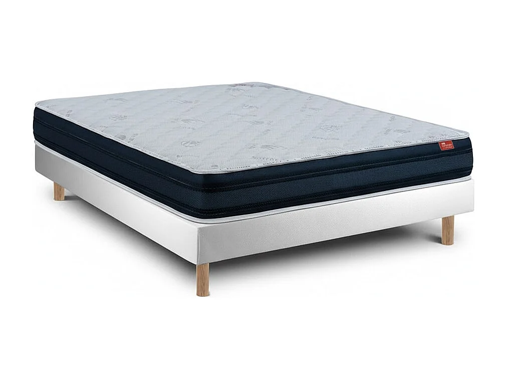 Conjunto Viscoflex Ortopédico  y Sommier 15cm Branco Talla 190 x 120 cm Altura 52 cm