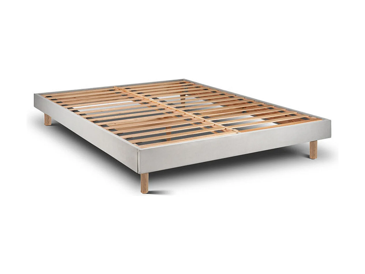 Conjunto Deluxe Ortopédico  y Kit em Madeira Milano Cement Talla 200 x 160 cm Altura 57 cm