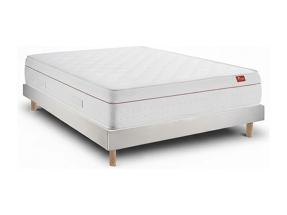 Conjunto Deluxe Ortopédico  y Kit em Madeira Milano Cement Talla 200 x 200 cm Altura 57 cm