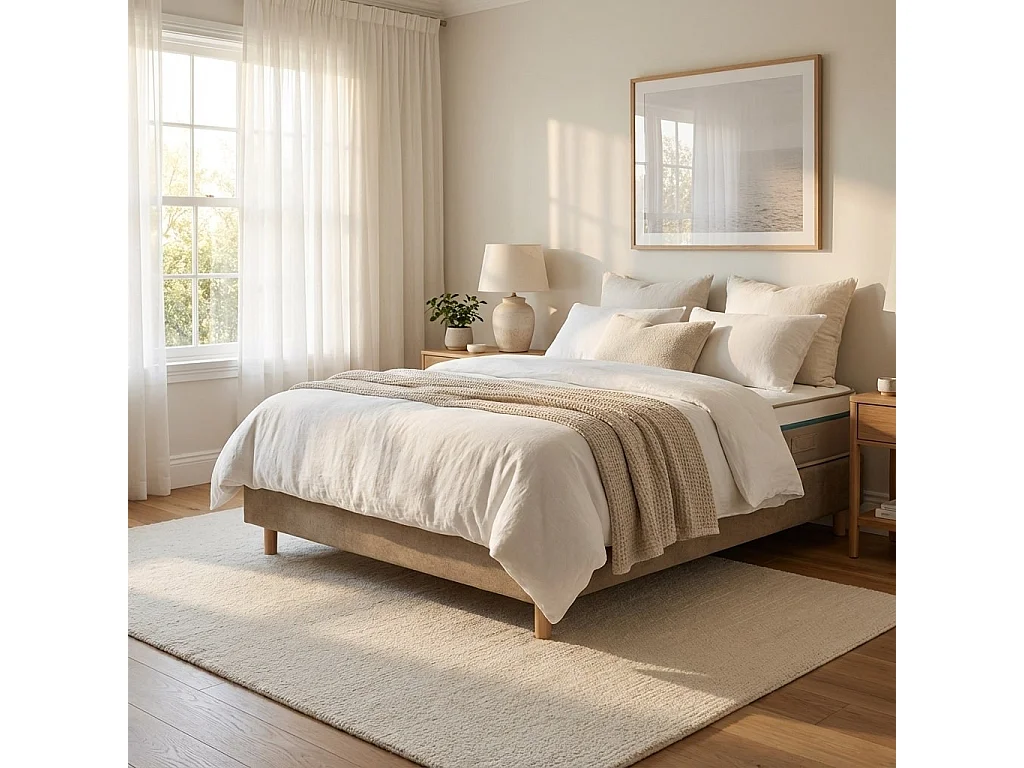 Conjunto Spring Visco e Sommier 20cm Tribu Taupe Tamanho 190 x 90 cm Altura 62 cm