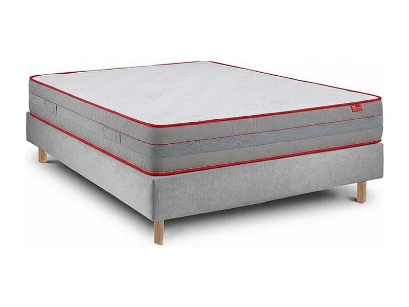 Conjunto Luxury y Sommier 20cm Tribu Cement Talla 190 x 90 cm Altura 62 cm