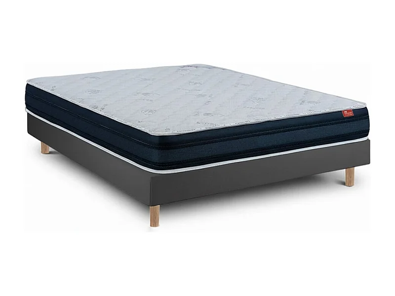 Conjunto Viscoflex Ortopédico e Sommier 15cm Preto Tamanho 200 x 150 cm Altura 52 cm