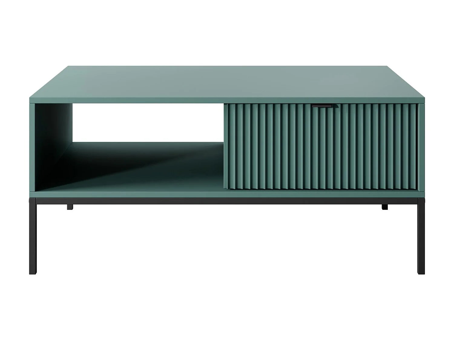 Salontafel met lade en zwart frame – Groen – 104 x 68 cm – VELLORE