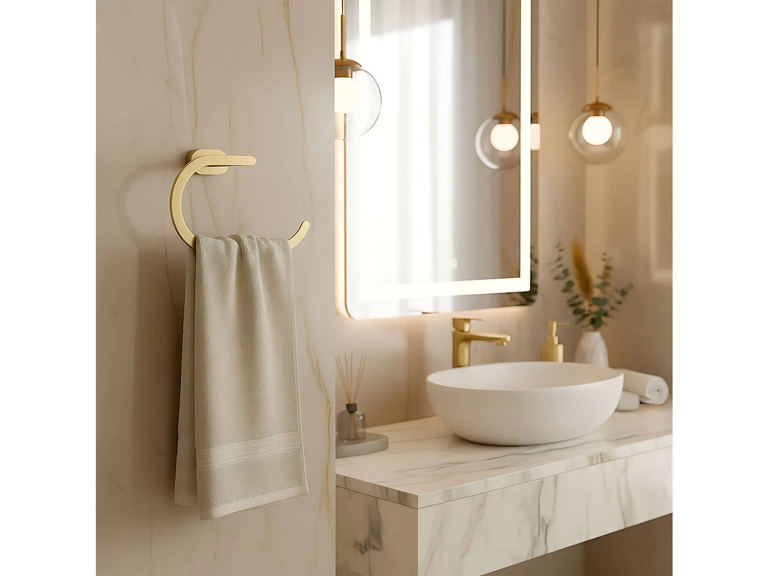 Porte-Serviettes Rea 110 Til Brush Gold