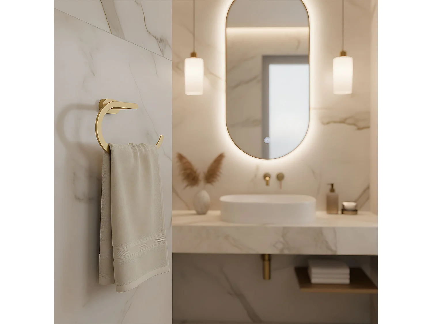 Porte-Serviettes Rea 110 Til Brush Gold