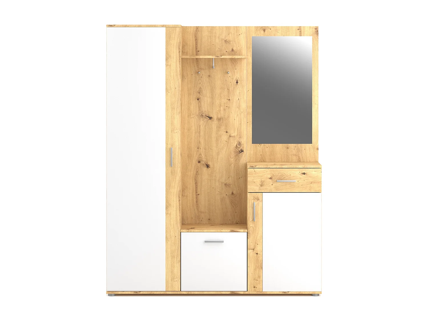 Meuble d'entrée Trio chêne artisan / blanc 145 cm