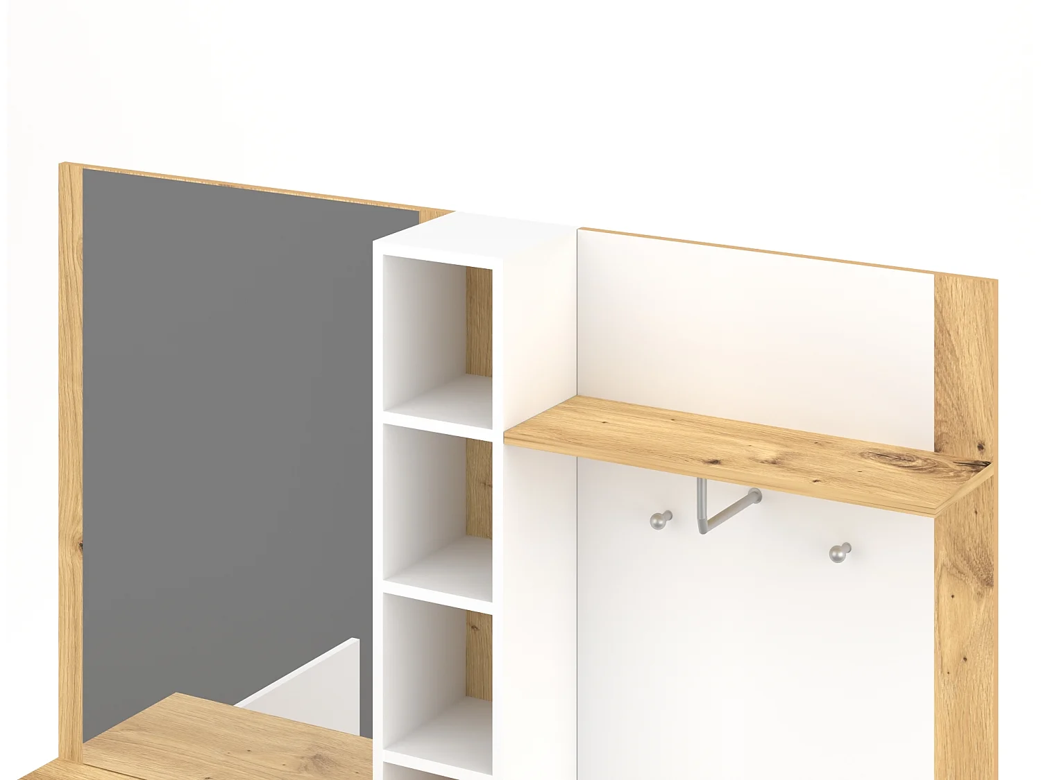 Meuble d'entrée Barry chêne artisan / blanc 150 cm