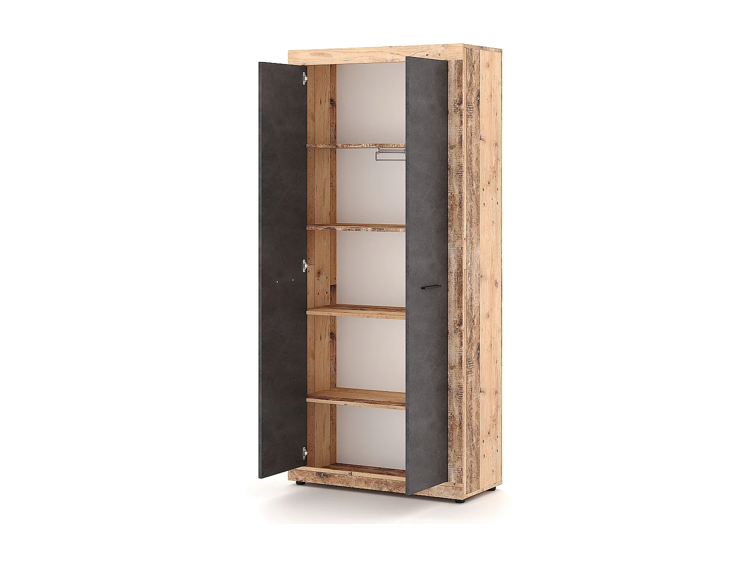 Armoire de rangement / dressing pour entrée Luna 2D old style light / matera 90 cm