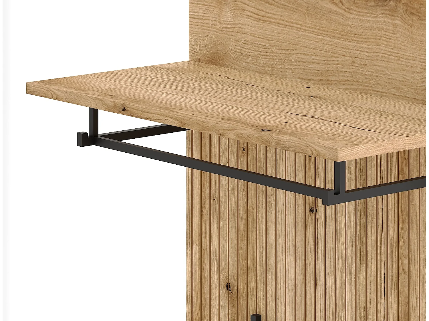 Mueble de entrada Nordic D roble evoke / tabilla / blanco 65 cm