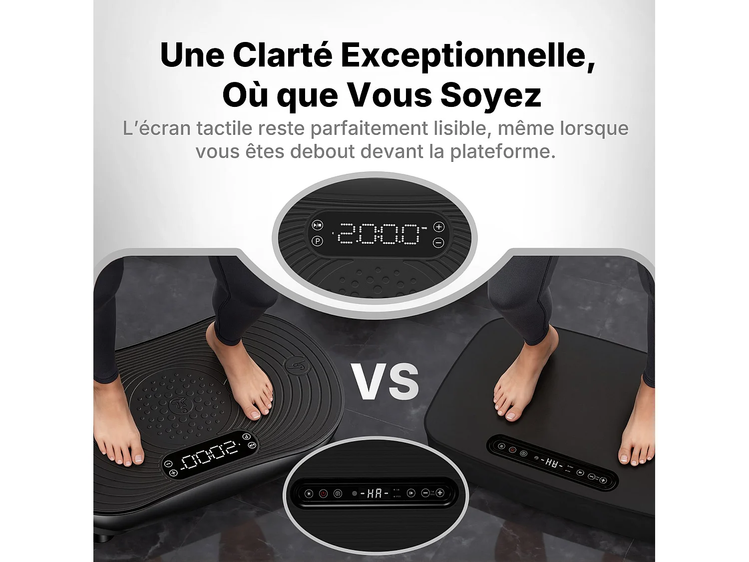 Plateforme Vibrante MERACH, 99 Niveaux, Bluetooth, Télécommande, Écran LED, Faible Bruit, Corps Entier, Modes Manuel/Automatique, Noir, 158KG MAX