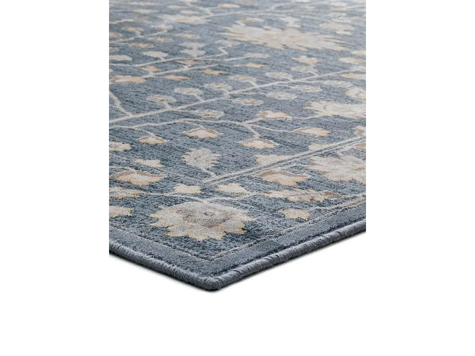 Kurzflorteppich - vintage - blau - 120x170 cm - VINTAGE