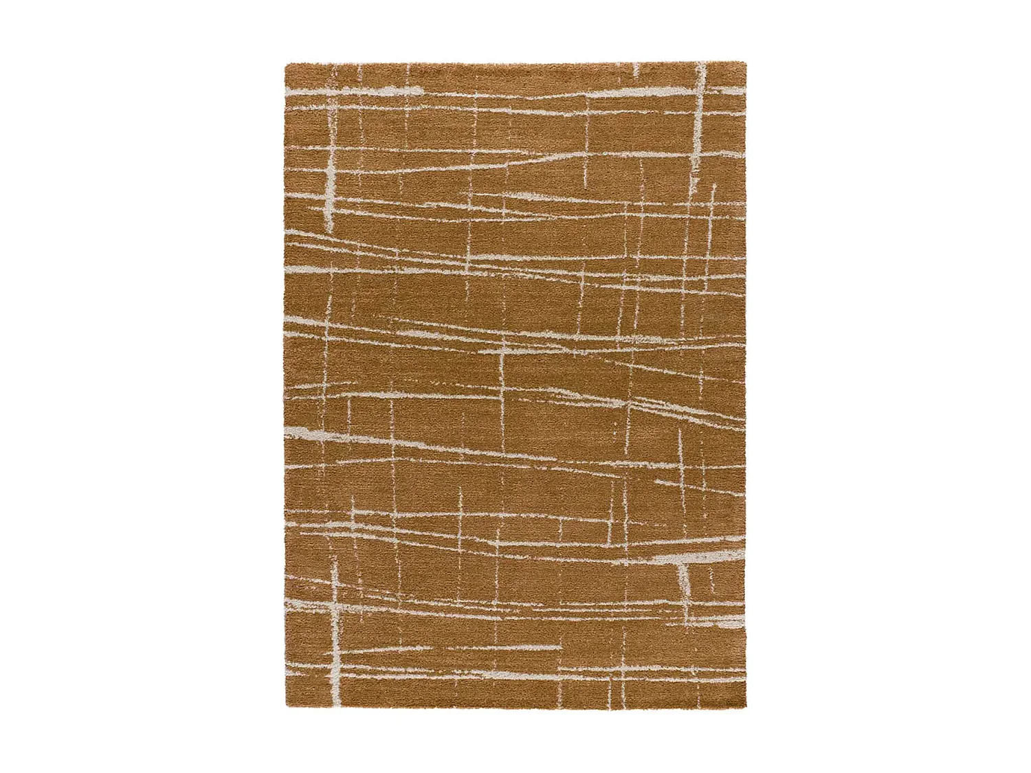 Kurzflorteppich - abstrakt - kupfer - 80x150 cm - VENUS