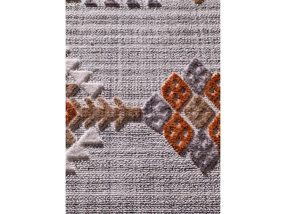 Kurzflorteppich - ethnisch - mehrfarbig - 155x230 cm - BROADWAY