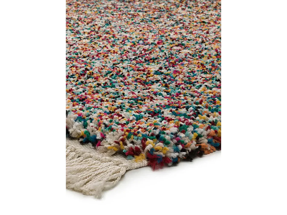 Hochflorteppich - abstrakt - mehrfarbig - 120x170 cm - YEBEL