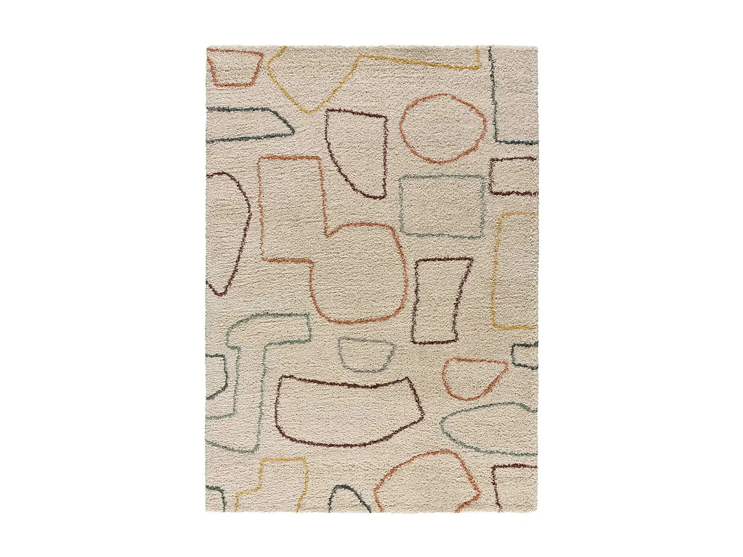 Hochflorteppich - skandinavisch - mehrfarbig - 120x170 cm - MARIS