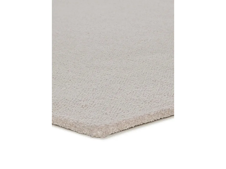 Kurzflorteppich - Einfarbiger - weiß - 60x120 cm - SAFFI